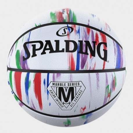 SPALDING Marble Series Rainbow Rubber Basketball